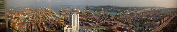 Singapore Hafen-Panorama