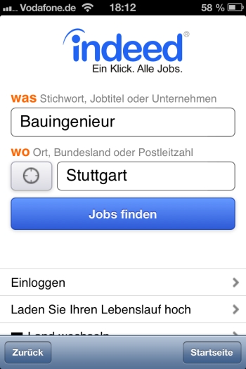 Mobile Job Search Indeed Apps