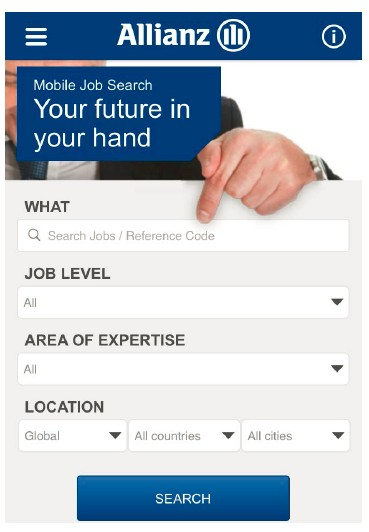 Allianz Mobile Recruiting: Simple Search