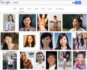 Trefferliste der Google Bildersuche nach "Xiao Fu" (kleines Glück)