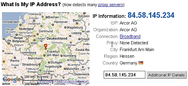 GeoLocation: Internet Service Provider mit dynamsicher IP-Adresse