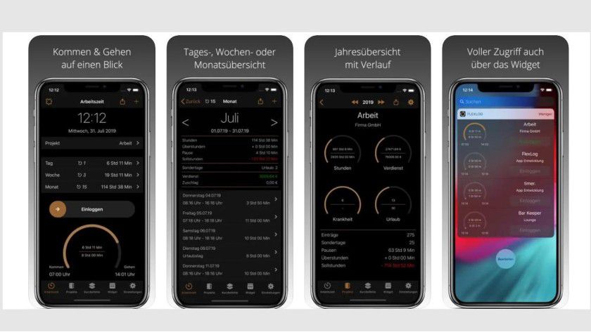 Die App FlexLog passt sich den Gewohnheiten des Nutzers an und erinnert an die Arbeitszeiterfassung.